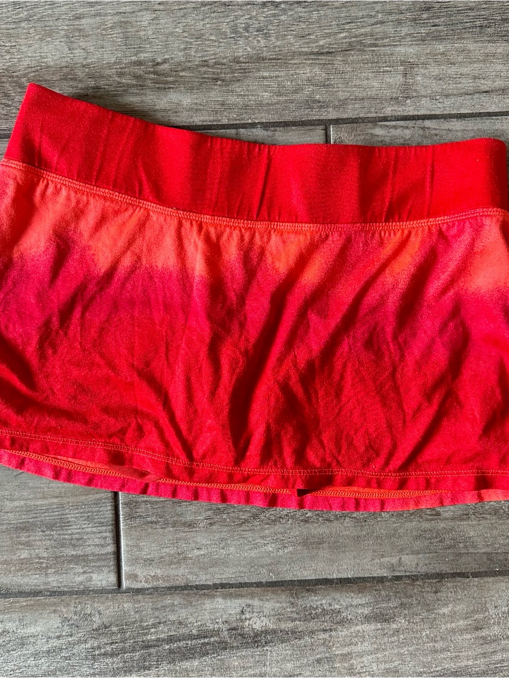 Nike Red Ombre Athletic Skirt